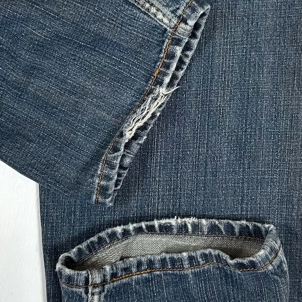 Levis 505 Regular Fit Straight Leg Jeans Blue Denim W34 L29 Mens